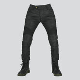 Vaqueros de motociclista para hombre con revestimiento impermeable